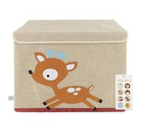 Bieco Scatola portaoggetti pieghevole con coperchio, 65 litri, 36 x 36 x 51 cm, organizer inclusi