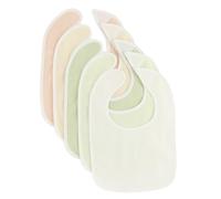 BIECO Set di 5 bavaglini in cotone fine - bavaglini neonati in spugna impermeabile - bavaglino in tessuto con chiusura Taglia unica