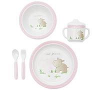 Bieco Set di Stoviglie per Bambini con Motivo Animale | Set Pappa Svezzamento in 5 Pezzi | Piatti per Bambni Set Svezzamento Prima Paini in Melamina Set Pappa Bimbo Set Piatti Bambippa Set