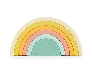 Bieco Silicone Rainbow gioco a blocchi arcobaleno 12 m+ Tropical Vibes 6 pz