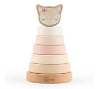 Bieco Torre Impilabile Baby REH Ella | Sostenibile FSC® | 19 cm | Gioco a Incastro in Legno con Anelli Impilabili per Bambini da 1 Anno