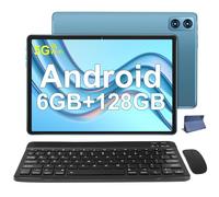 Biegedy Tablet 10 pollici Android Tablet PC 6GB RAM + 128GB ROM + TF 512GB Octa-Core 2.0 GHz, 8000mAh | 5G WiFi | Bluetooth5.0| 1280 * 800 Pixel | 5MP+13MP, Tablet con tastiera e mouse Blu