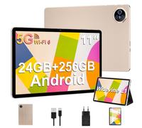 Biegedy Tablet 11 Pollici Android Tablet 24GB RAM+256GB ROM (1TB TF), Widevine L1, Tablets Octa-Core 2.0 GHz, 2.4G+5G WiFi, 8000mAh Batteria, Bluetooth5.0, 13MP+5MP, GPS, Type-C, Face ID - Oro