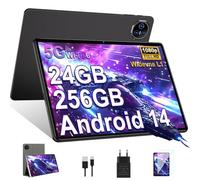 Biegedy Tablet 11 Pollici Android Tablet 24GB RAM+256GB ROM (1TB TF), Widevine L1, Tablets Octa-Core 2.0 GHz, 2.4G+5G WiFi, 8000mAh Batteria, Bluetooth5.0, 13MP+5MP, GPS, Type-C, Face ID - Nero