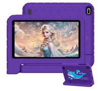 Biegedy Tablet per bambini 7 pollici Android 14 Tablet Bambini con 10GB+64GB(TF 1TB),Kids Tablet Touch Octa-Core,Educative Apps Preinstallato,Controllo genitoriale, WiFi 6, BT5.0,Caso EVA - Viola