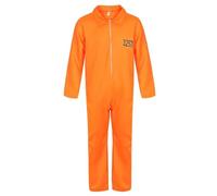 BIEGMAI Costume da prigioniero per adulti, da uomo e da donna, tuta arancione da prigione, per Halloween, cosplay criminali (arancione, M)