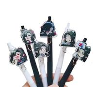 BIEGMAI Mo Dao Zu Shi Merch - 4/6 penne a tema anime, cancelleria per la scuola, colore nero, 0,5 mm, penne a pressione, unisex, forniture per studenti (tipo 2)