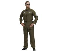 BIEGMAI Tuta militare da uomo per Halloween, da pilota da combattente, costume cosplay da uomo, taglia L