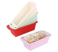 Bieiyhe 4 Pezzi Tortiera Rettangolare Silicone 19.2 X 9.5 X 5.5 cm,Tortiera Plumcake,Stampi per Pane Antiaderente,Stampi Silicone Dolci,Stampi Teglia per Torta,Stampo Pane In Cassetta,Stampo Plumcake