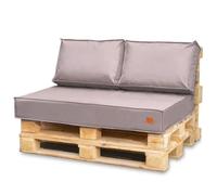 Bielik Cuscino per pallet 120 x 80 cm, set per mobili da pallet, impermeabile, con protezione UV, divano a pallet completo composto da 3 pezzi, colore: beige chiaro