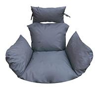 Bielik Cuscino per sedia sospesa, cuscino da giardino, cuscino per altalena sospesa, cuscino per sedile del cesto sospeso (Gris oscuro)