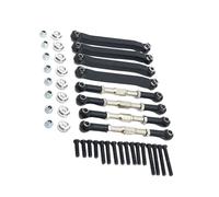 Biella Tirante RC Compatibile Con MN D90 D91 D96 D99S Per MN99S MN90 1/12 Per WPL C14 C24 Parti Di Aggiornamento Per Auto RC 1/16 Set Di Tiranti Di Sterzo Con Barra Di Trazione In Metallo(Black)