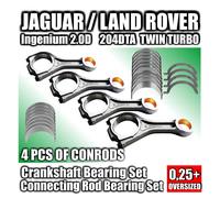 Bielle E Cuscinetti Set + 0,25 Motore Land Rover Jaguar 2.0D 204DTA Twin Turbo