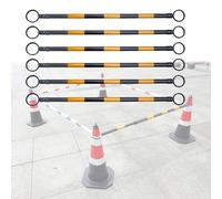 Bielle riflettenti for coni stradali - Confezione da 6/8/9/12 - Barre interbloccate portatili for cantieri edili(Yellow-black,6 pcs)