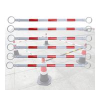 Bielle riflettenti for coni stradali - Confezione da 6/8/9/12 - Barre interbloccate portatili for cantieri edili(Red-white,6 pcs)