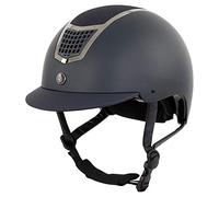 Bieman de Haas BR - Casco da equitazione Lambda con glitter e pratici fori di ventilazione sulla parte superiore (59/61, blu navy/canna di fucila)