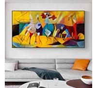 BIEMBI Famoso dipinto ad olio di Picasso Opere d'arte Stampa HD di grandi dimensioni Arte della parete Soggiorno Immagini su tela tesa su telaio in legno 70x140 cm Cornice interna