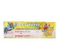 BIEMBI Novidea Blocchetto da 20 Inviti Festa Compleanno 18 Anni Lupo Alberto Let's Party