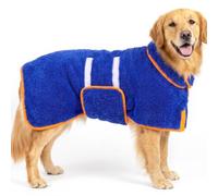 Bienbee Accappatoio per cani, ad asciugatura rapida, super assorbente, per asciugare i cani, per mantenere caldo il cane, per il bagno dopo il bagno, blu scuro, XL