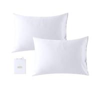 bienDo Federe Cuscino Letto-Bambù-Seta Vegana, Copri Cuscini 40x80, set da 2 Federo, Pillowcases Rinfrescante, Bianche, Morbide e Lisce Come la Seta di Gelso, Più Traspiranti del Cotone