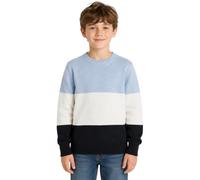 Bienzoe Ragazzi Cotone Girocollo Maglione: Bambini Lunga Maniche Maglia Pullover - Caldo Casual Autunno Scuola All'aperto Blu Dimensioni 14