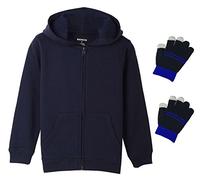 Bienzoe Ragazzi Vello Uniforme Scolastica Felpa con Cappuccio Marine 12