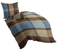 Bierbaum 4942_09 - Lenzuola di flanella, Castoro, Moka, 155x220 + 80x80 cm