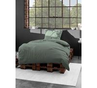 Bierbaum Biancheria da letto 3899, raso makò, 100% cotone, disegnata in Germania, verde 32, 135 x 200 + 80 x 80 cm