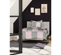 Biancheria da letto Bierbaum 6277, castoro pregiato, Made in Germany, rosa 13, 155x220 + 80x80 cm, dimensioni comfort