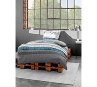 Bierbaum, Set Biancheria da Letto in Raso di Cotone MAKO, Multicolore (Mehrfarbig), 200 cm x 200 cm