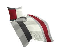 Bierbaum, Set Set Copripiumino singolo e federa in raso di cotone Mako, Multicolore (Mehrfarbig), 135 cm x 200 cm