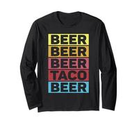 Bière Taco Food Cinco De Mayo Fun Drinking Team Beer Lover Maglia a Manica