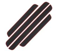 BIESL 4 Pezzi Battitacco Auto per Audi Q2 2016-2025, Antiusura Soglia AntiGraffio Benvenuto Pedaliera Pellicola di Protezione Styling Accessori Auto,Red