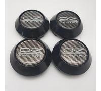 BIESL 4 Pezzi Copri Ruota per OZ O.Z Racing 65MM, Impermeabili Antipolvere Centrale Coprimozzo Copriruota Centrale Pneumatici Copertura Decorazione,Carbon Fiber Texture
