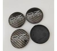 BIESL 4 Pezzi Copri Ruota per OZ Racing M582 55mm, Impermeabili Antipolvere Centrale Coprimozzo Copriruota Centrale Pneumatici Copertura Decorazione,Carbon Fiber Texture