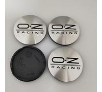 BIESL 4 Pezzi Copri Ruota per OZ Racing M582 55mm, Impermeabili Antipolvere Centrale Coprimozzo Copriruota Centrale Pneumatici Copertura Decorazione,Silver