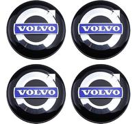 BIESL 4 Pezzi Copri Ruota per Volvo XC60 2009 2010 2011 2012 2013 2014-2019, Impermeabili Antipolvere Centrale Coprimozzo Copriruota ABS Centrale Pneumatici Copertura Decorazione,Black-64mm