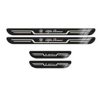 BIESL 4 Pezzi Protezione Davanzale della Porta per Alfa Romeo 159 SportWagon 2006-2011, Acciaio Inossidabile Auto Battitacco Soglia Porta Benvenuto Pedaliera Copertura,Black-1