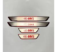 BIESL 4 Pezzi Protezione Davanzale della Porta per MG 3 Hybrid+Luxury (MG3) 2024, Acciaio Inossidabile Auto Battitacco Soglia Porta Benvenuto Pedaliera Copertura,Red