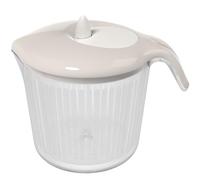 Biesse P636/17, centrifuga per insalata, erbe aromatiche, verdure... centrifuga facile e veloce, piccola dimensione ingombro mini, plastica, colore beige, 3l