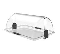 Biesse - Polibox, Vetrinetta Espositiva, Contenitore Porta Alimenti in Plastica trasparente con doppia apertura - singola grande
