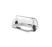 Biesse - Polibox, Vetrinetta Espositiva, Contenitore Porta Alimenti Piccolo in Plastica trasparente con doppia apertura (Bianco)