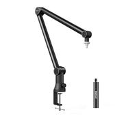 Bietrun Boom Mic Arm for SM7B/MV7/Blue Yeti, Microphone Desk Mount with Hidden Cable Trough & Extension Tube, Universal Pro-Heavy Duty Metal Boom Arm for Podcast
