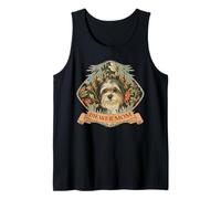 Biewer Terrier o Yorkie Mom Vintage Style Floral Canotta