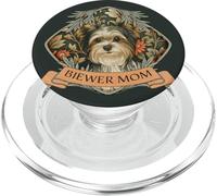 Biewer Terrier o Yorkie Mom Vintage Style Floral PopSockets PopGrip per MagSafe