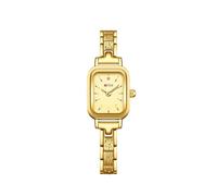 BIEWO Orologi da polso da donna con cinturino in acciaio orologio da donna casual moda semplice quadrato orologio da polso al quarzo vintage petite orologio da polso, Tutto Dorato