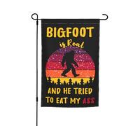 Bifacciale Bandiera Da Cortile 30X45Cm Sasquatch Bigfoot Is Real And He Tried To Eat Bandiere Da Giardino Decorativo Benvenuto Bandiera Per Giardino, Decorazione, Fattoria All'Aperto