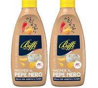 Biffi Maionese al Pepe Nero - salsa piccante perfetta per aperitivi e panini - flacone da 800g (Confezione da 2)