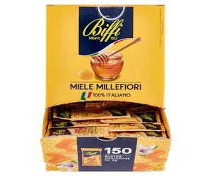 Biffi - Miele Millefiori - Monodose - 100% Italiano - 105 bustine monoporzione da 4 g