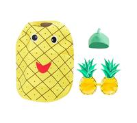 BIFHIG 1 Set Di Adulto Ananas Costume E 1 Pezzo Di Ananas Occhiali, Frutta Vestito Di Ruolo, Prestazioni Di Danza Costume, Partito Divertente Occhiali, Puntelli Foto.